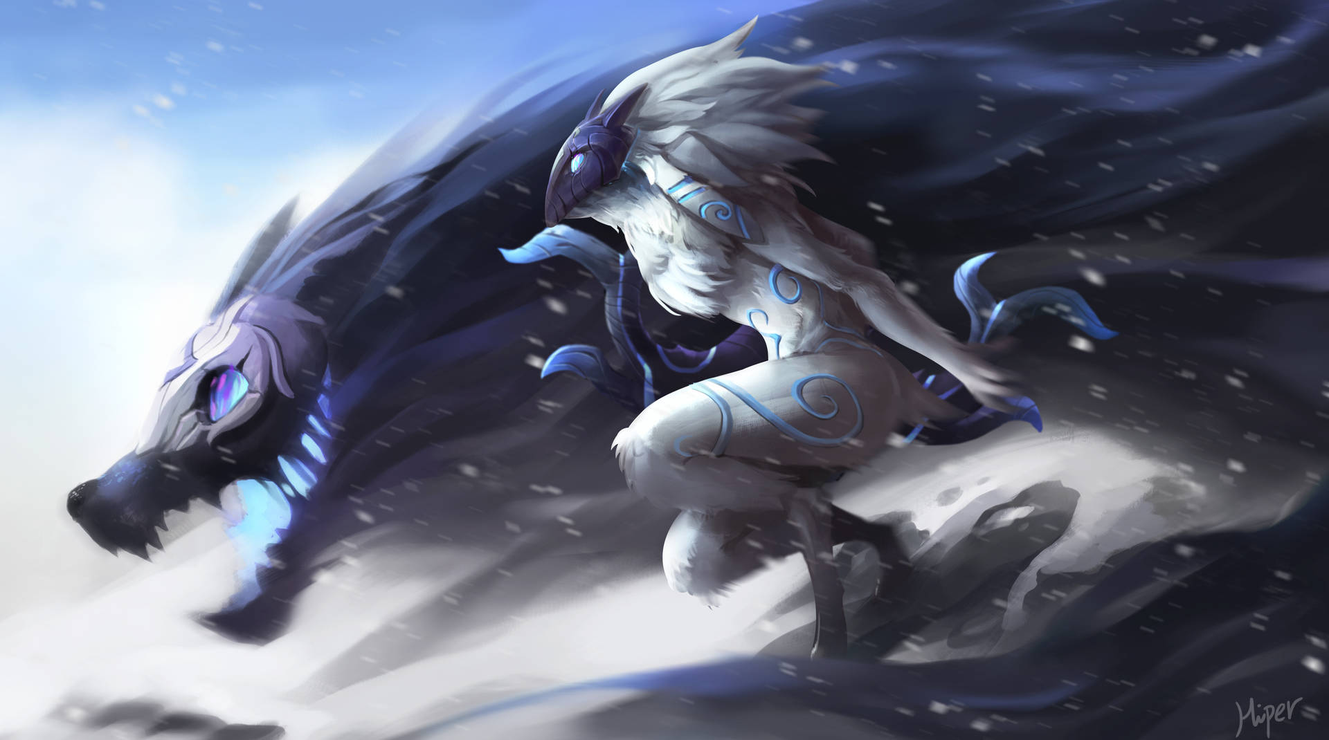 Kindred Cool League Of Legends Art Background