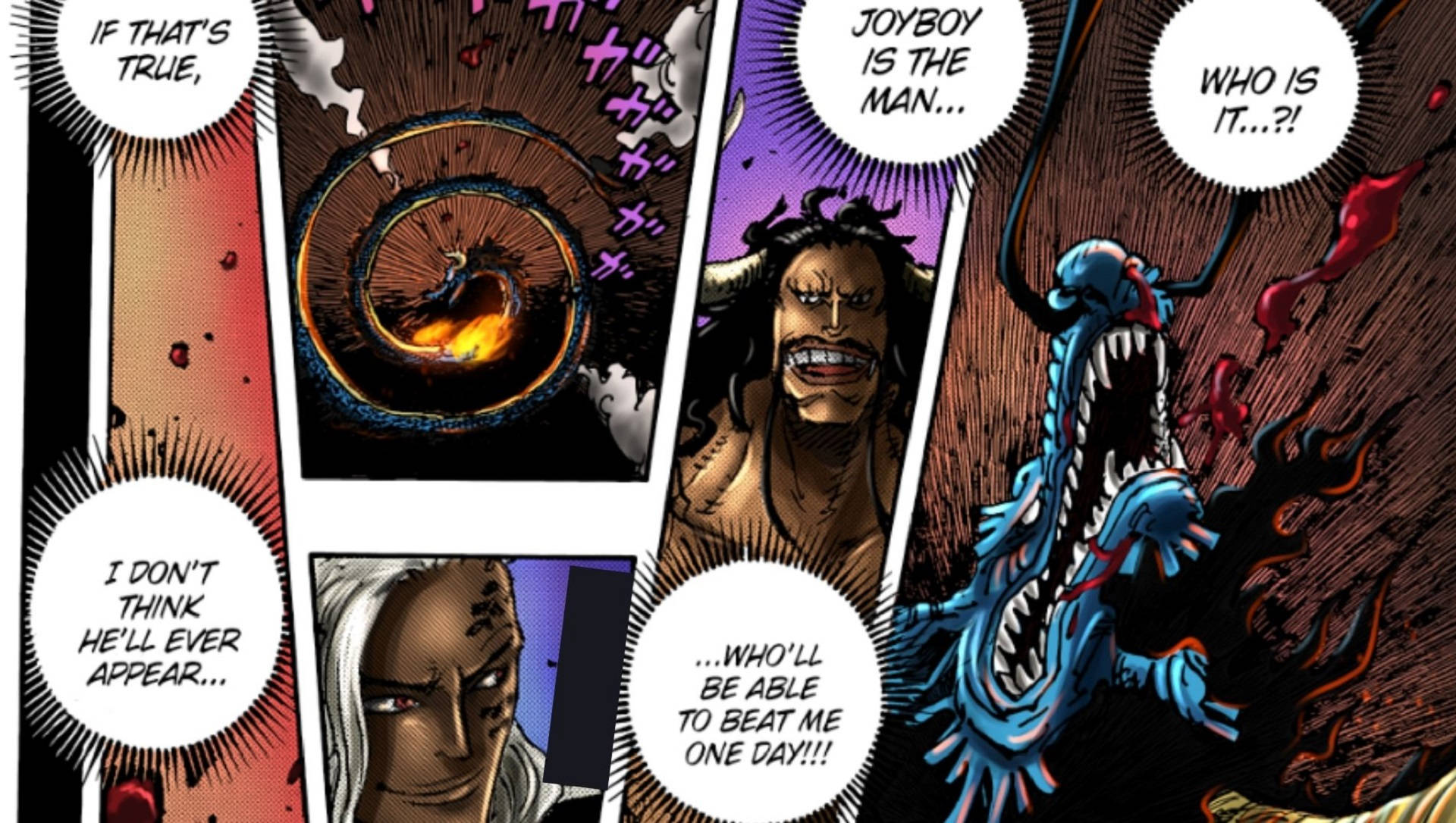 King And Kaido Manga Panel Background