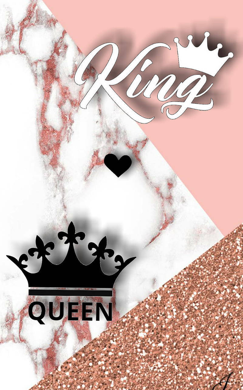 King And Queen Crown Pink Background Background