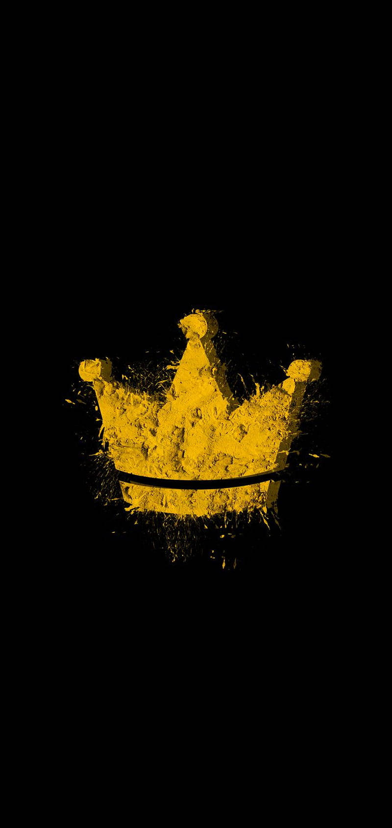 King And Queen Crown Yellow Powder Background