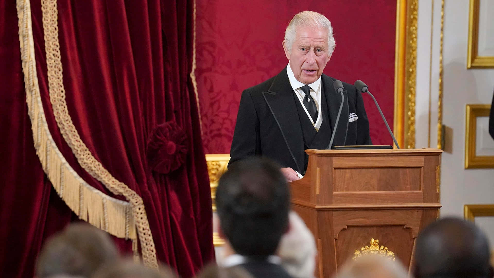 King Charles Iii Addressing The Nation Background