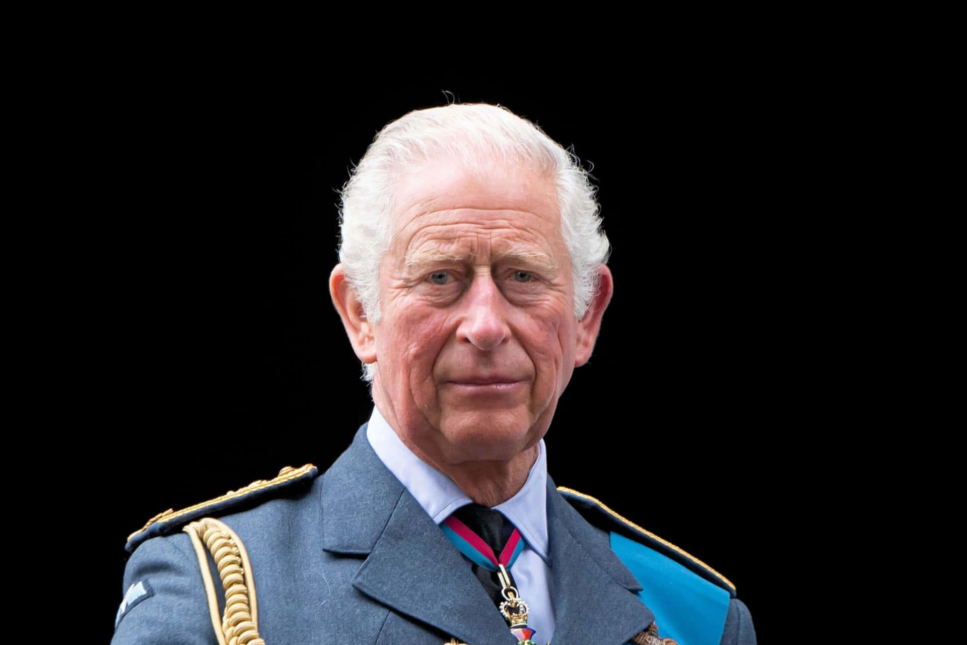 King Charles Iii In Air Force Uniform Background