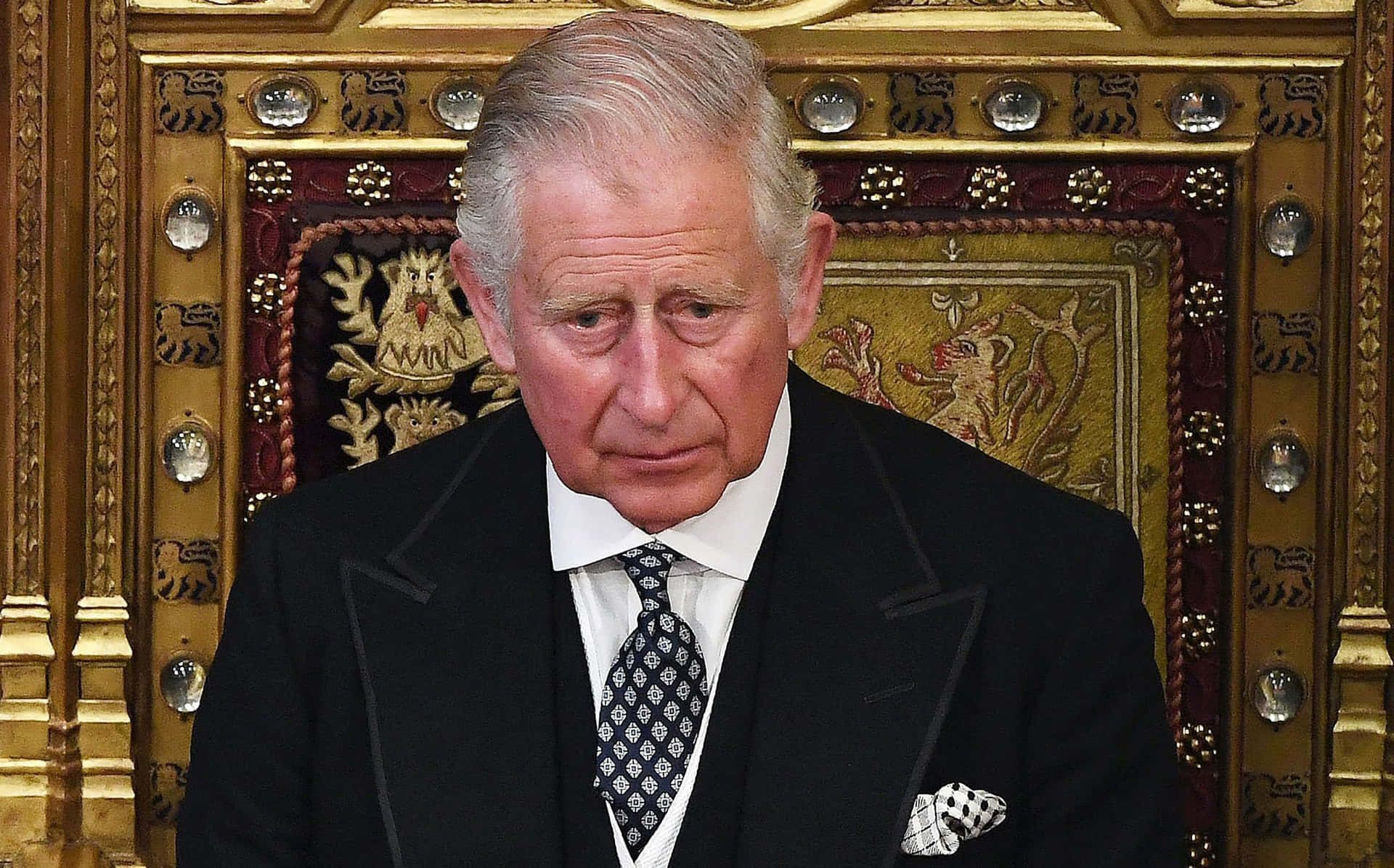 King Charles Iii In Black Suit Background
