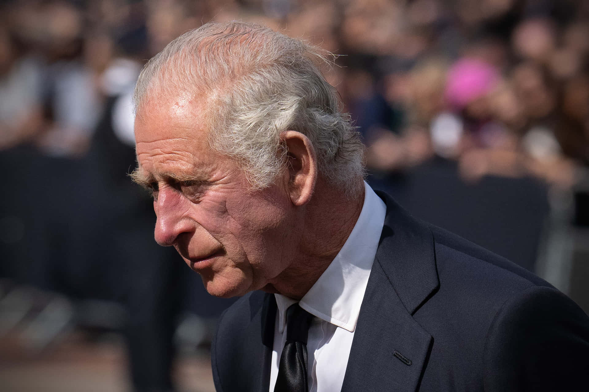 King Charles Iii Taking A Stroll Background