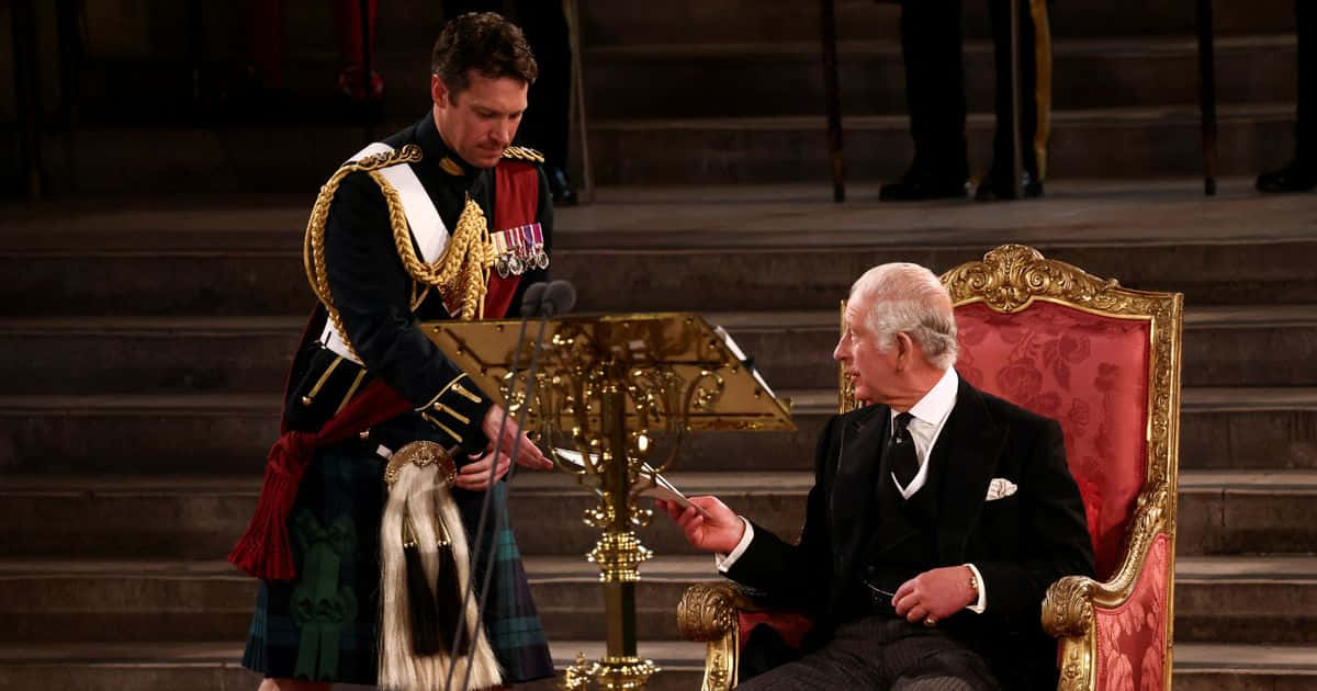 King Charles Iii With Scottish Page Background