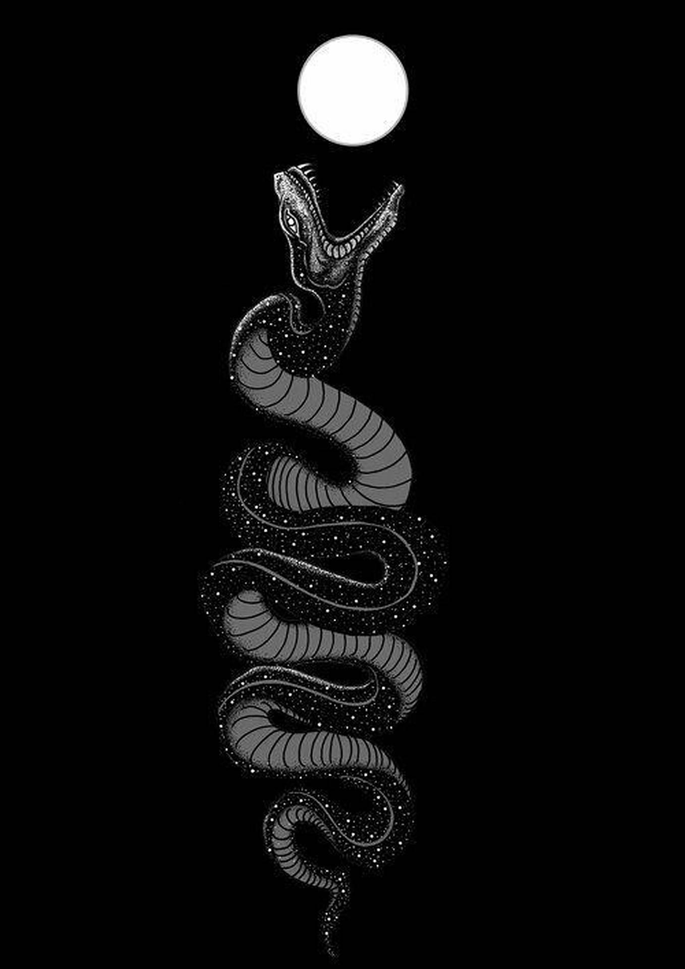King Cobra With Moon