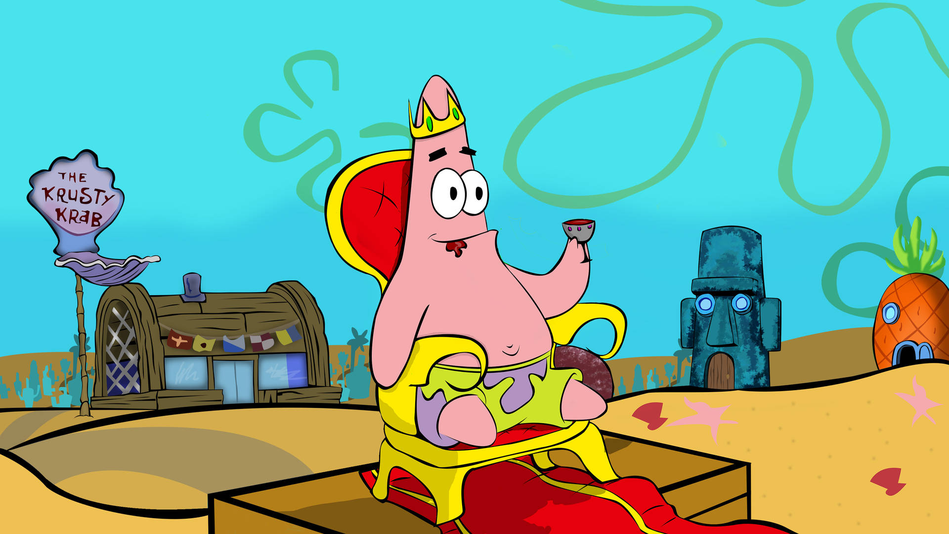 King Funny Patrick Background