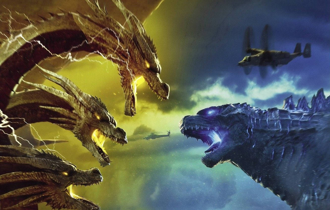 King Ghidorah Versus Godzilla King Of The Monsters Background
