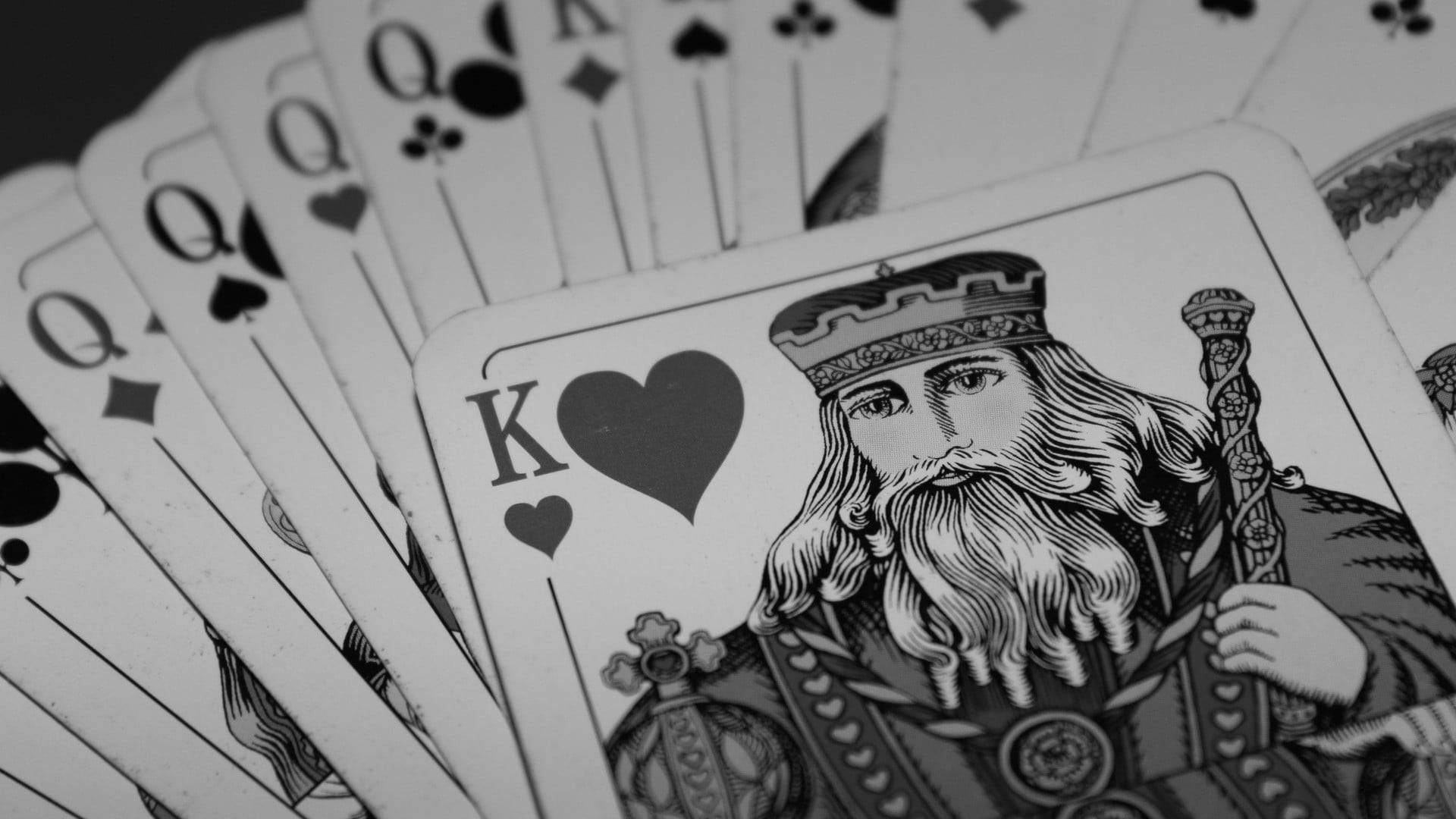 King In Poker Background