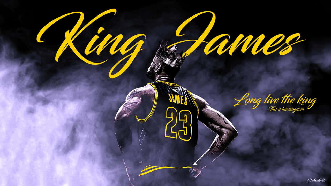 King Lebron James - Celebrating His 3rd Nba Championship Background