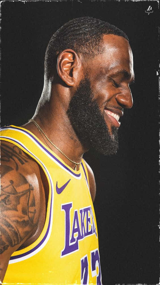 King Lebron James Side Profile Background