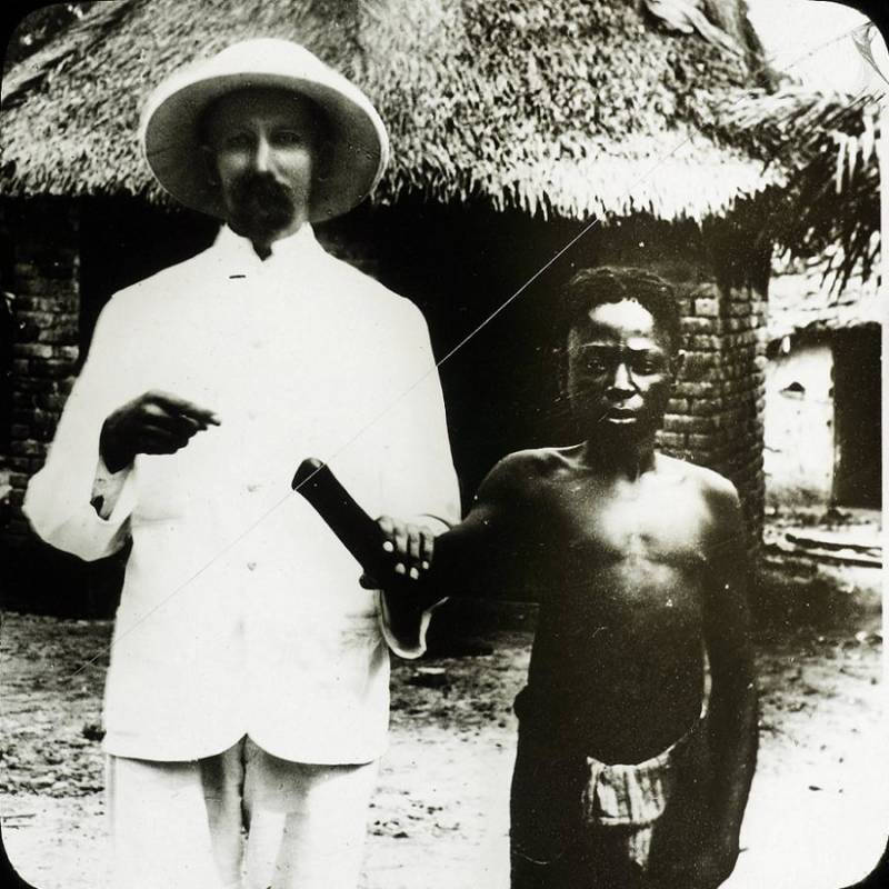 King Leopold & African In Congo Background