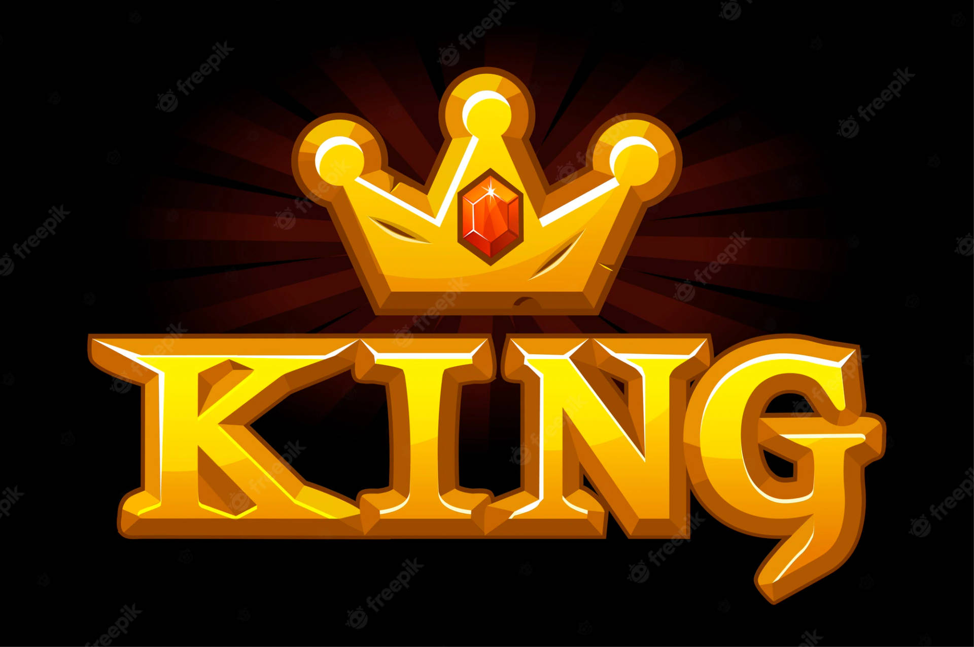 King Logo Cartoon Background