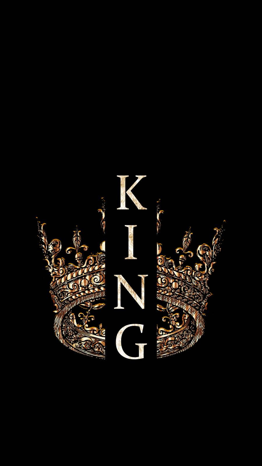 King Logo Intricate Crown Background