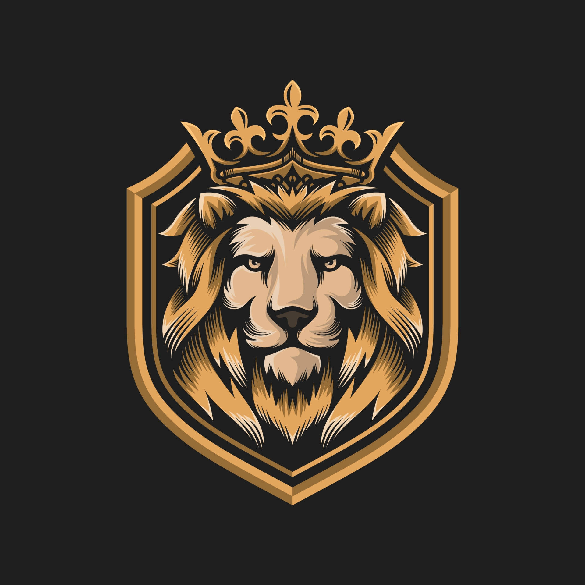 King Logo Lion Background