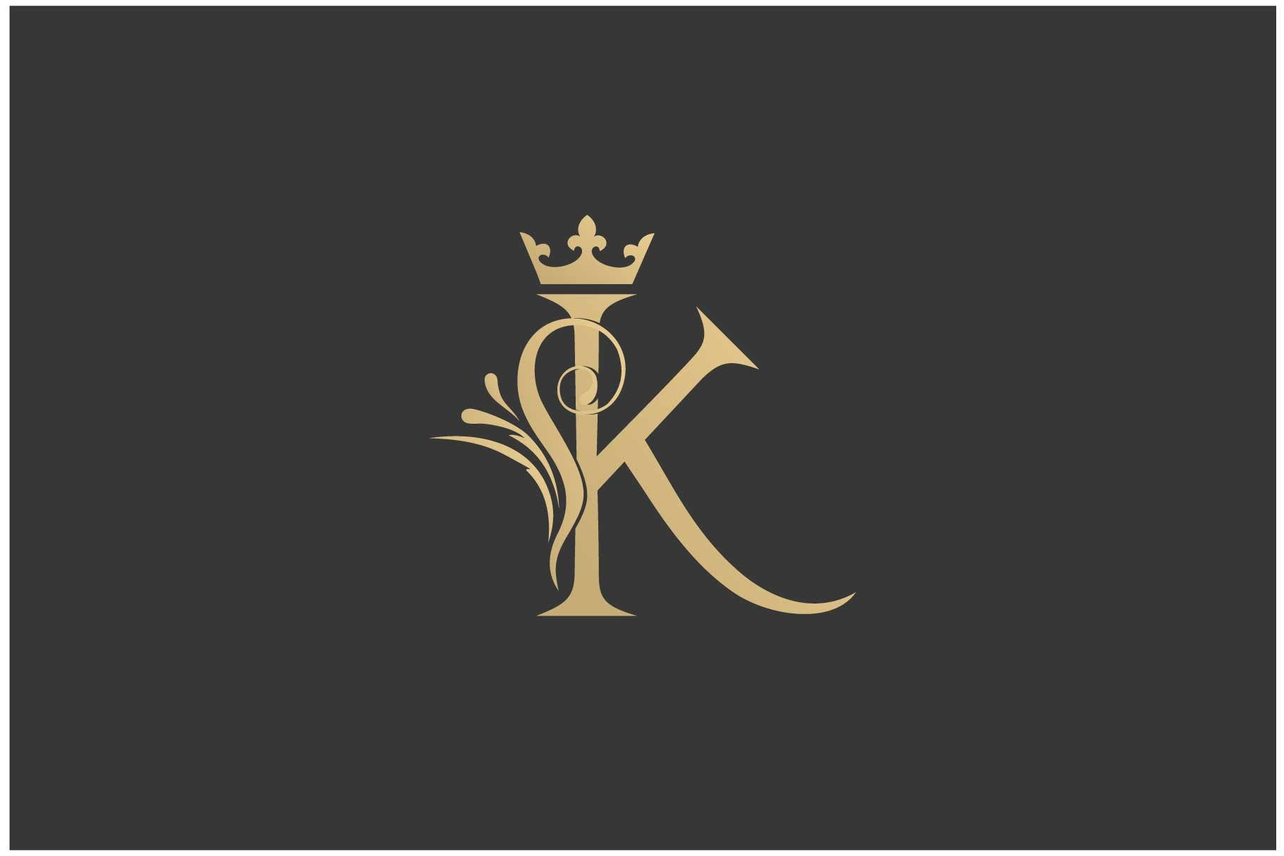 King Logo Monogram Background