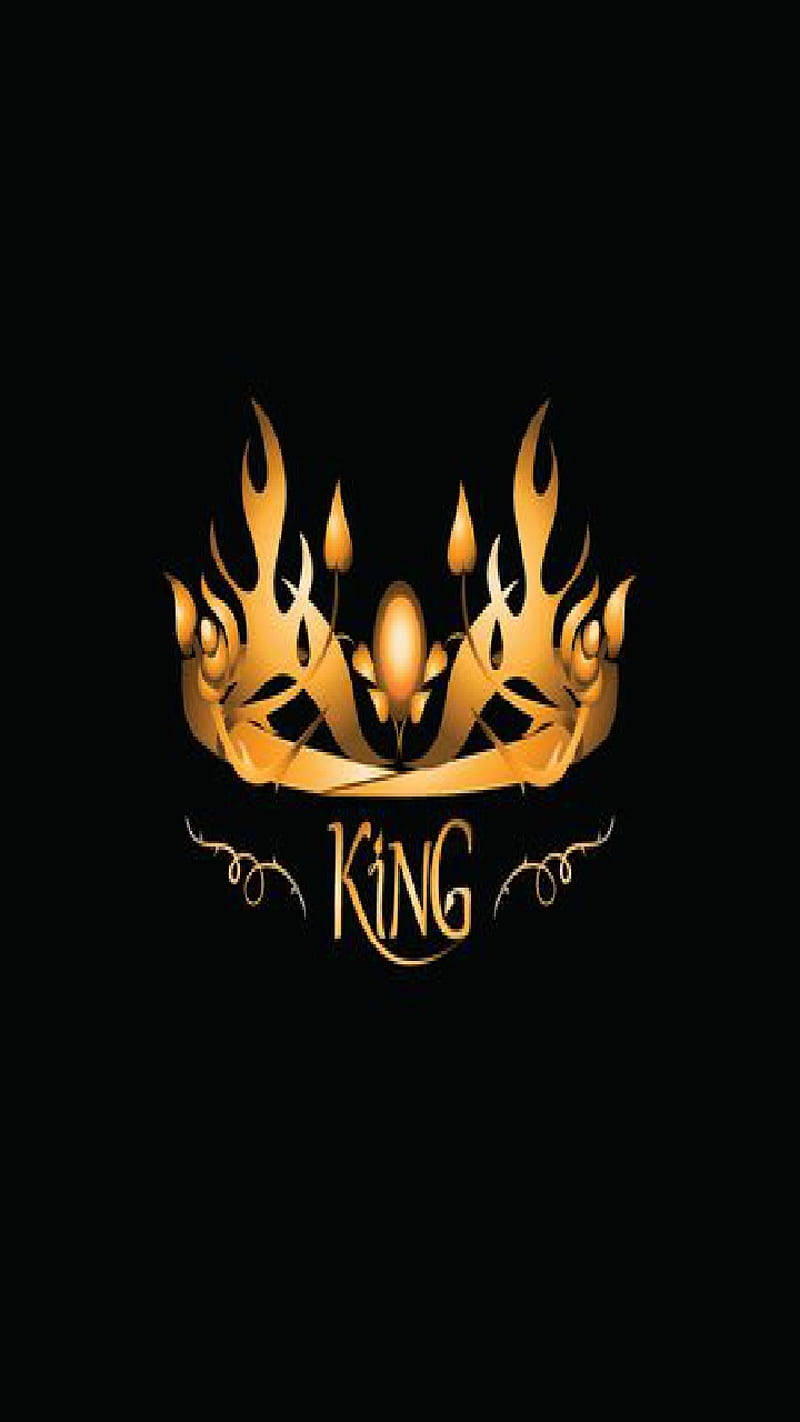 King Logo With Elf-like Crown Background