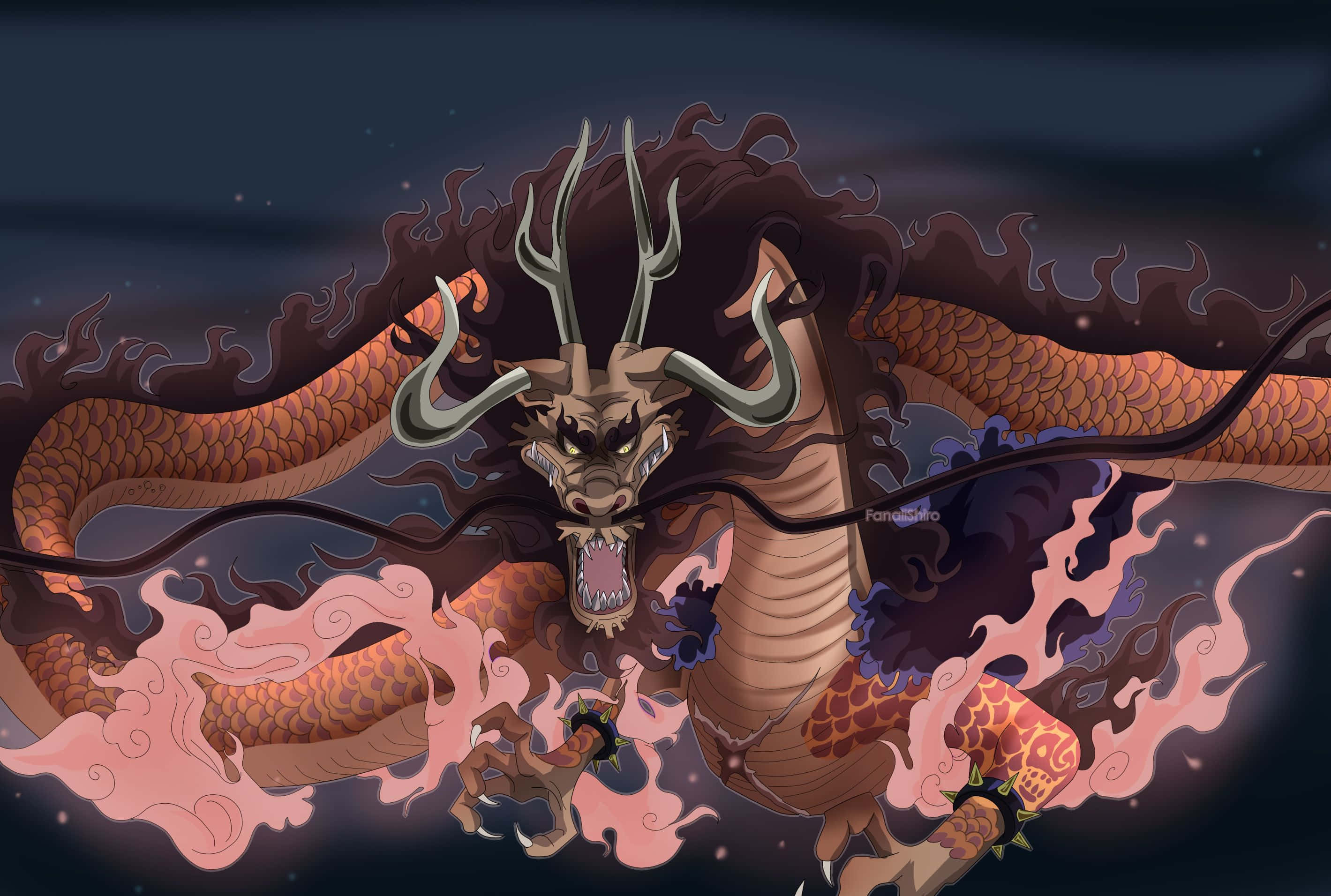 King Of The Beasts - Kaido In Full Glory Background