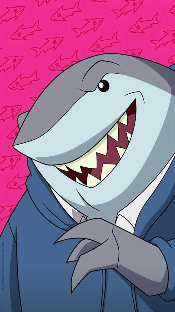 King Shark In Harley Quinn Cartoon Background
