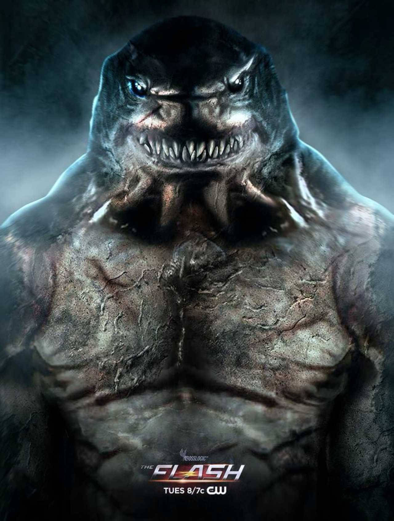 King Shark The Flash Poster Background