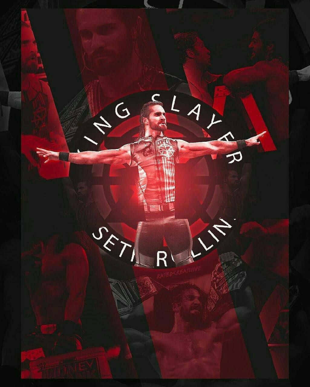 King Slayer Seth Rollins Fanart Background