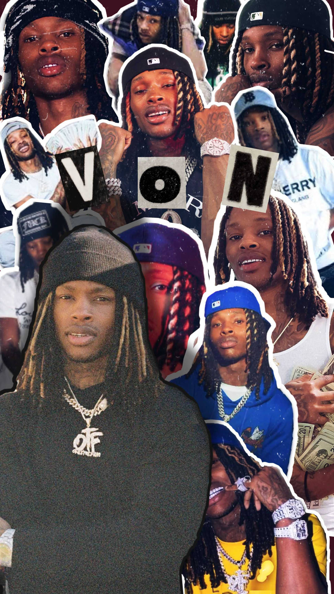 King Von Cutout Aesthetic Collage