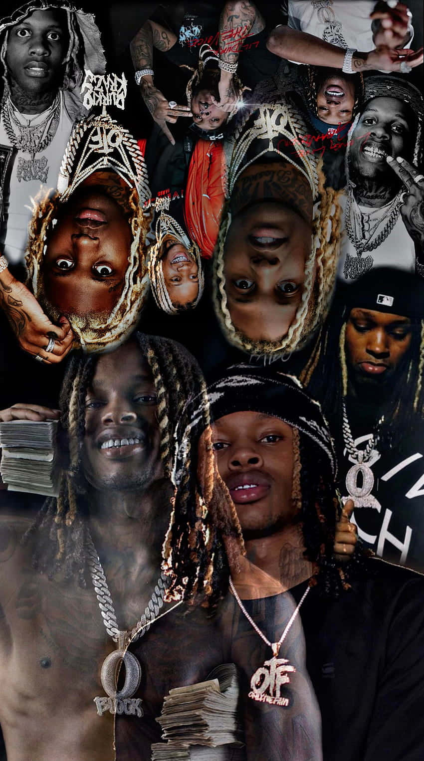 King Von Lil Durk Collage Background