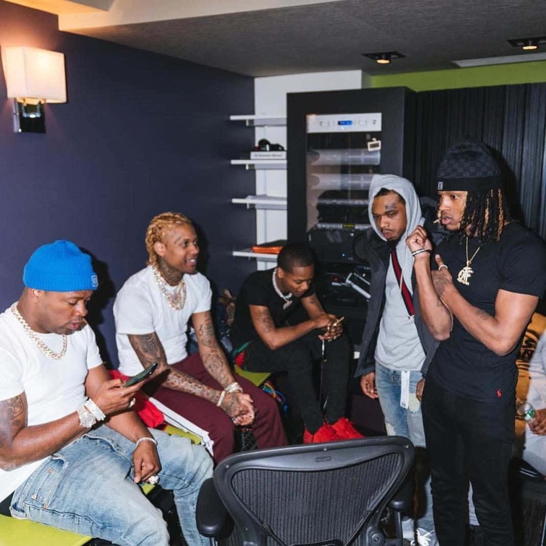 King Von Lil Durk Studio Session Background