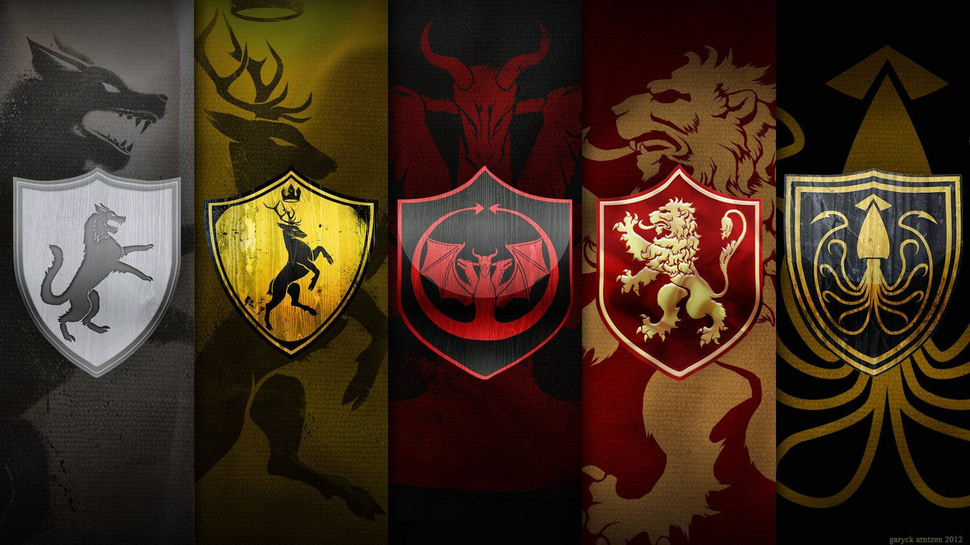 Kingdom Banners Of Game Of Thrones Background