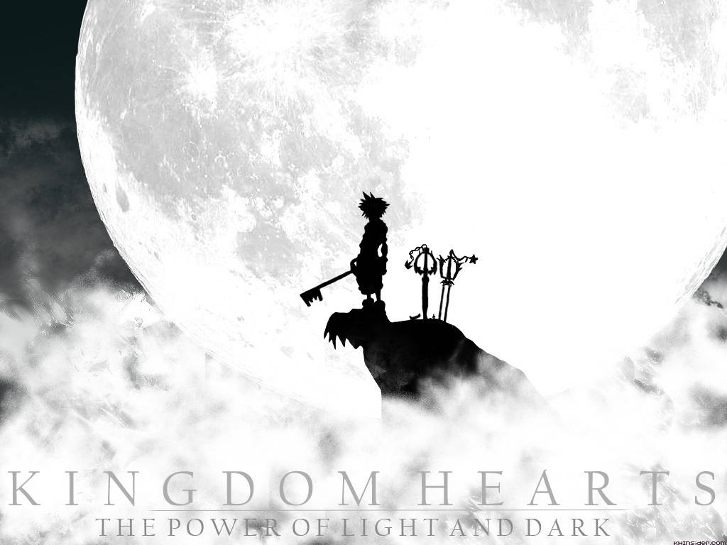 Kingdom Heart Logo Grey Scale Photo Background