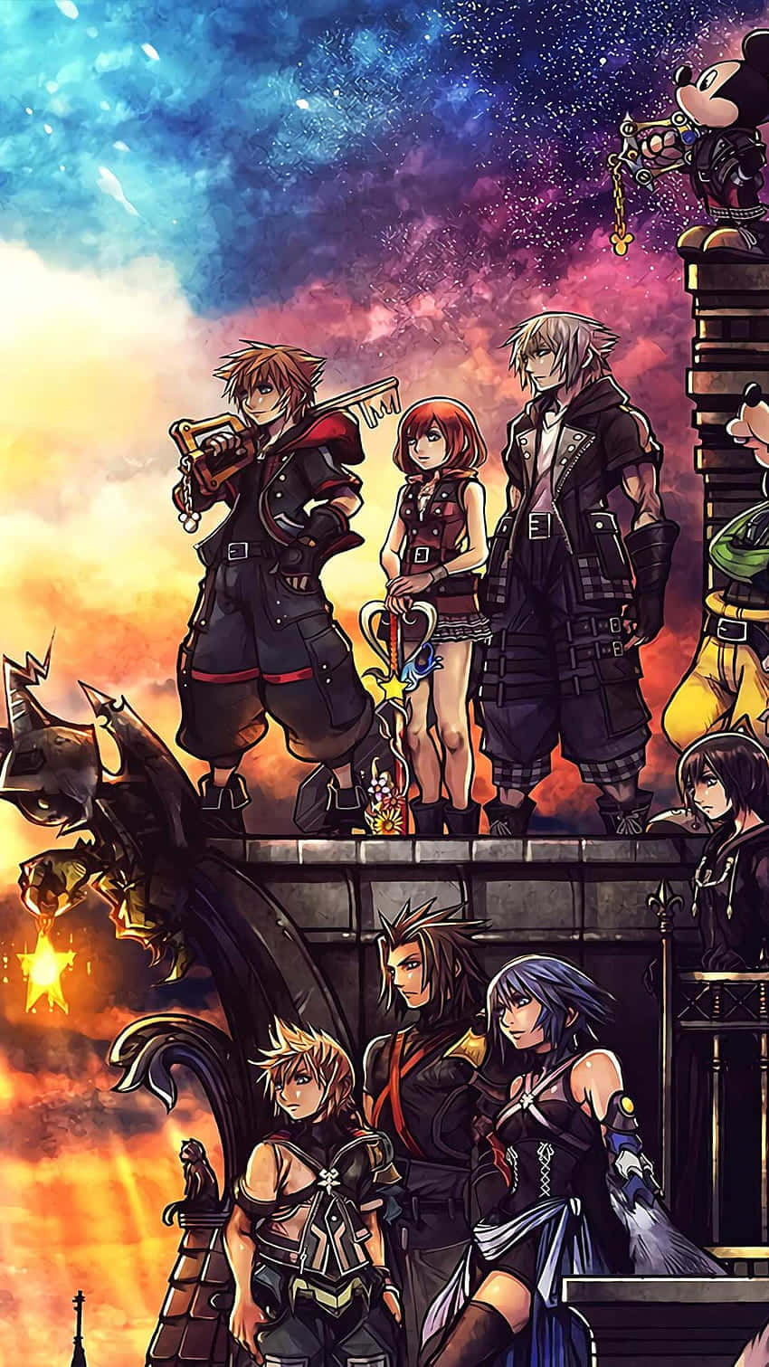 Kingdom Hearts Standing Sitting Phone Background