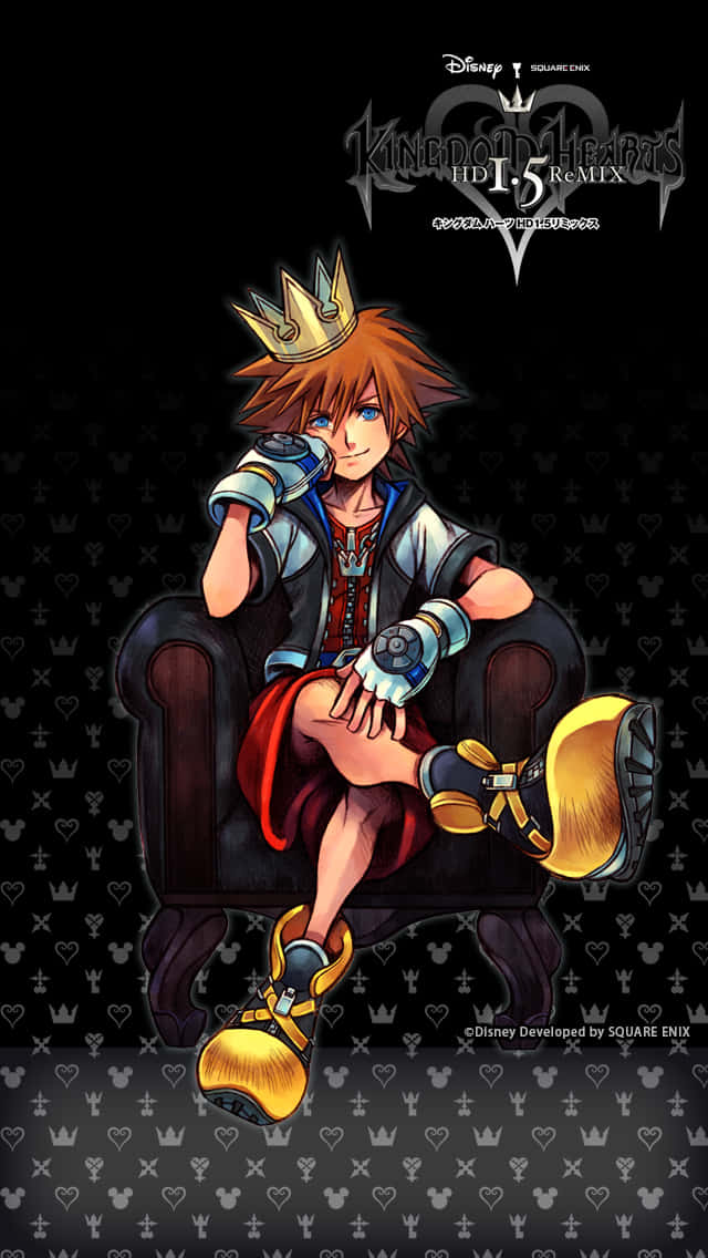 Kingdom Hearts With Crown Phone Background