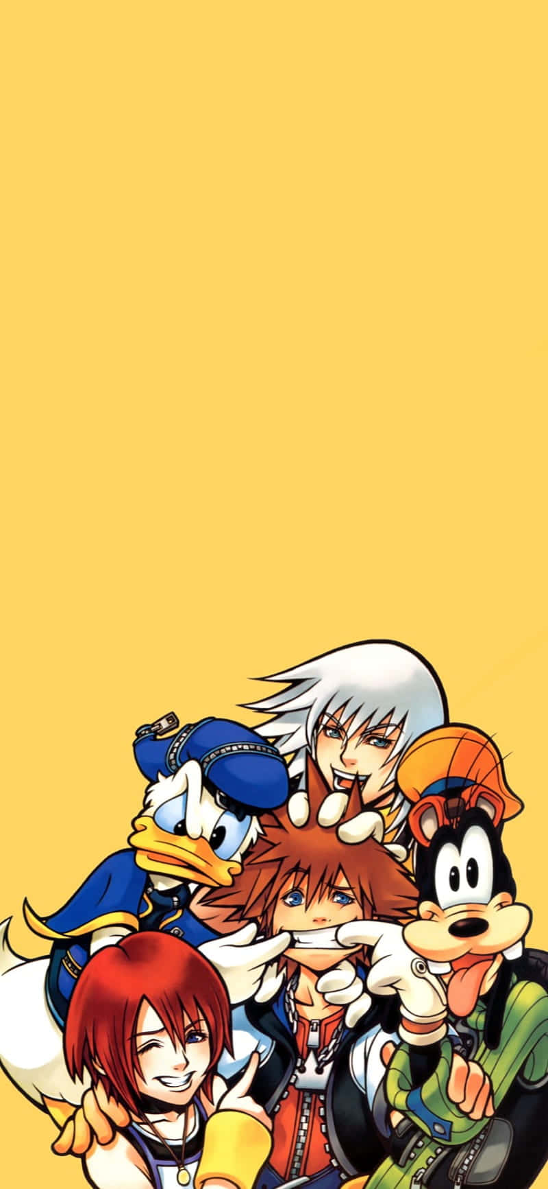 Kingdom Hearts Yellow Aesthetic Phone Background