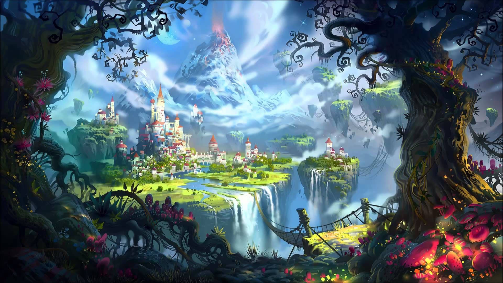 Kingdom In Fantasy World Background