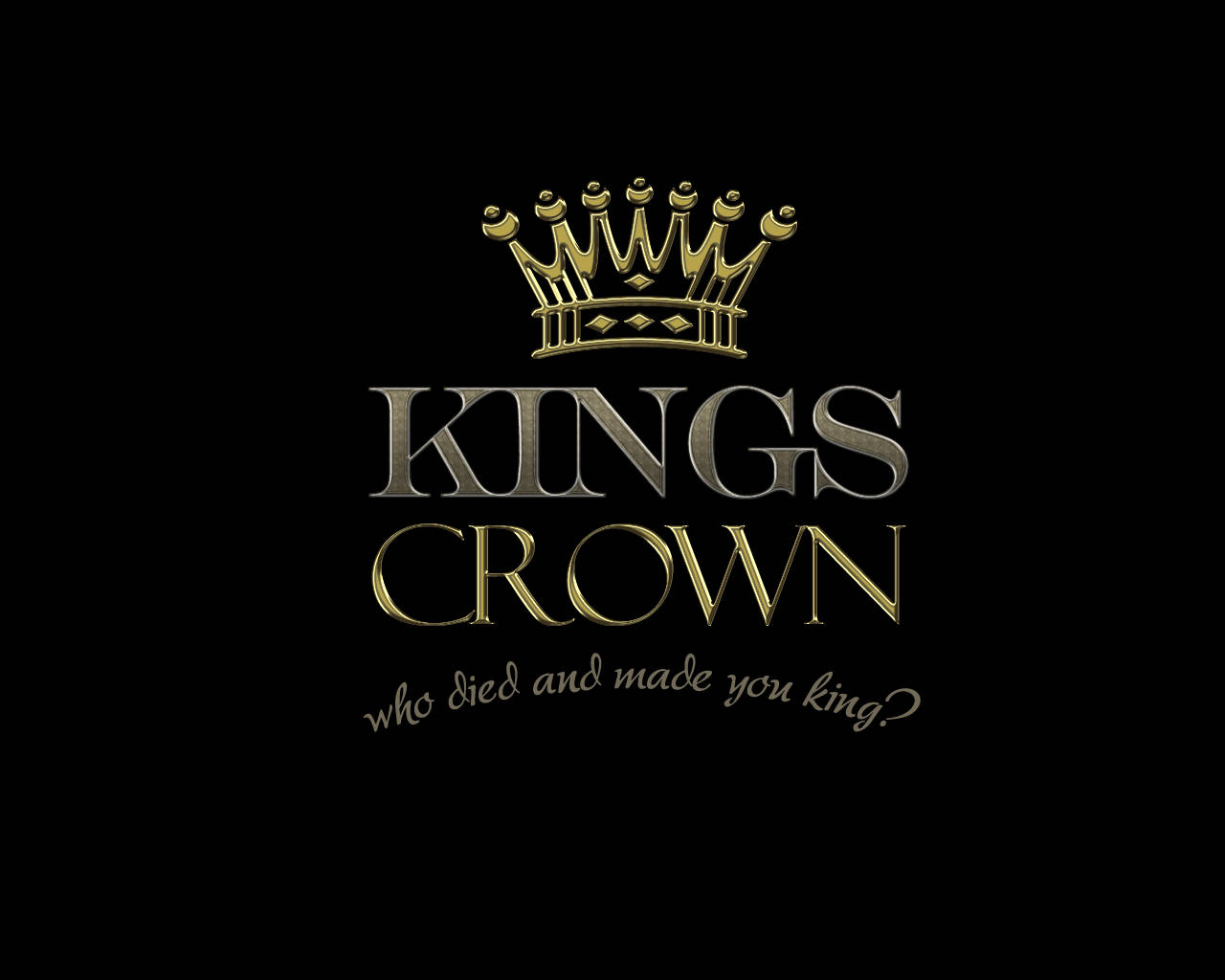 Kings Crown Black Gold Background