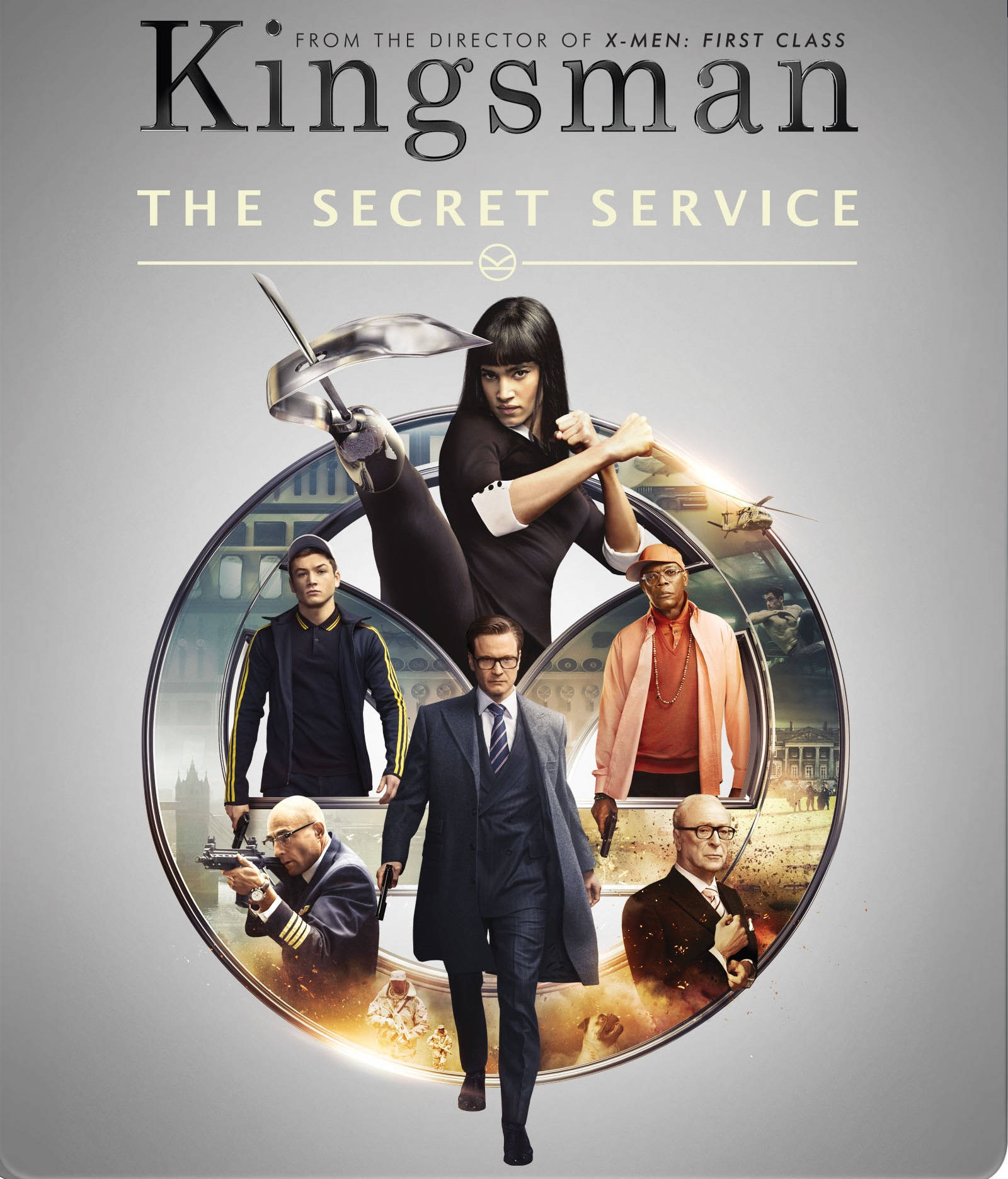 Kingsman: The Secret Service - Action Packed Spy Movie Poster Background