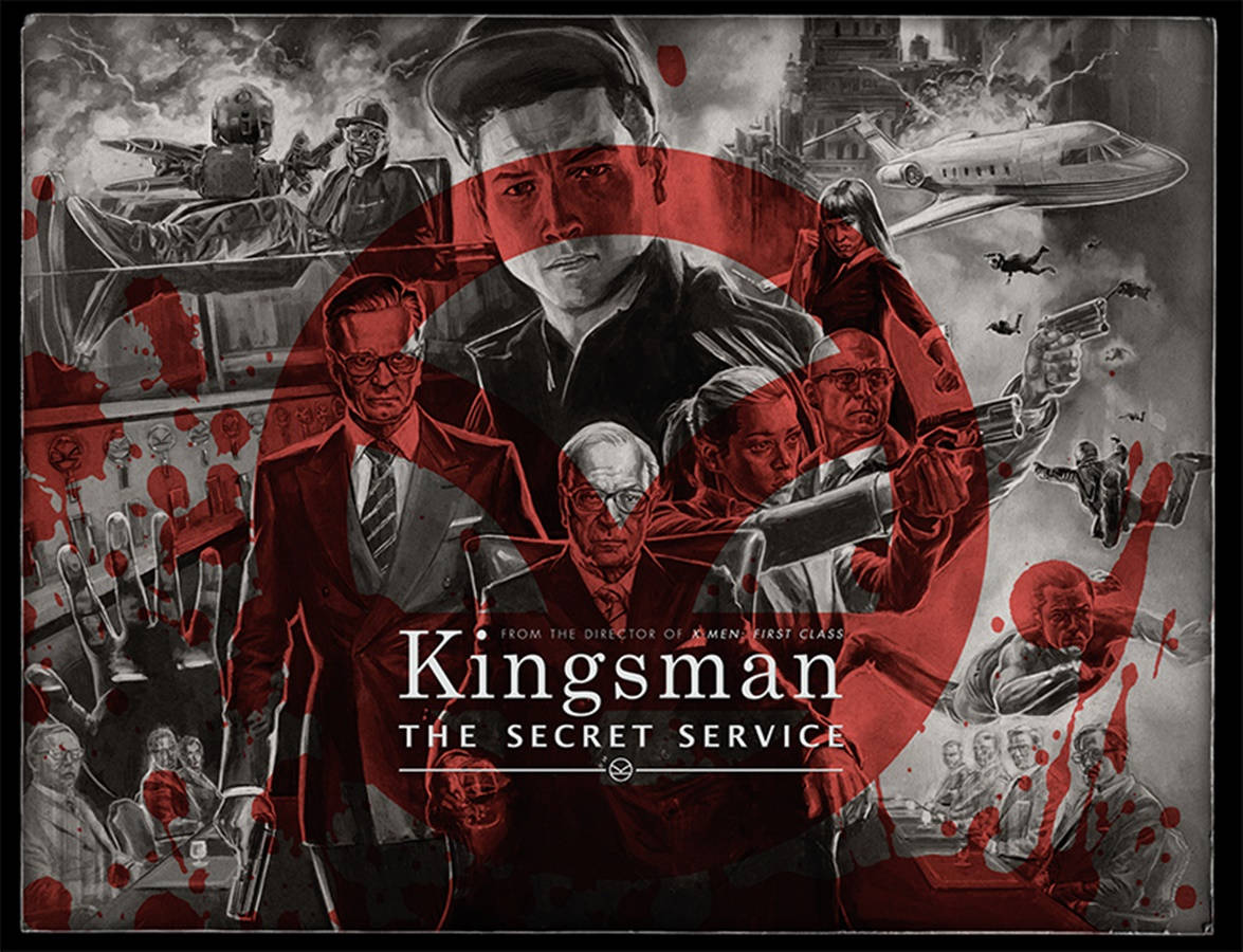 Kingsman The Secret Service Black And White Background