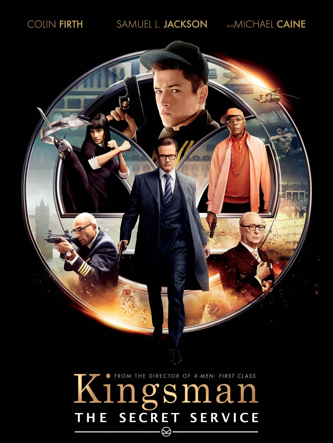 Kingsman The Secret Service Colin Firth Samuel Jackson Michael Caine Background