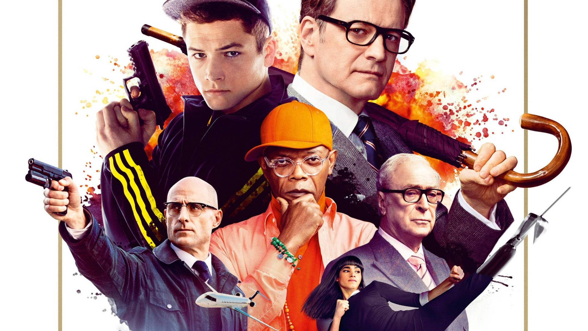 Kingsman The Secret Service Explosive Poster Background