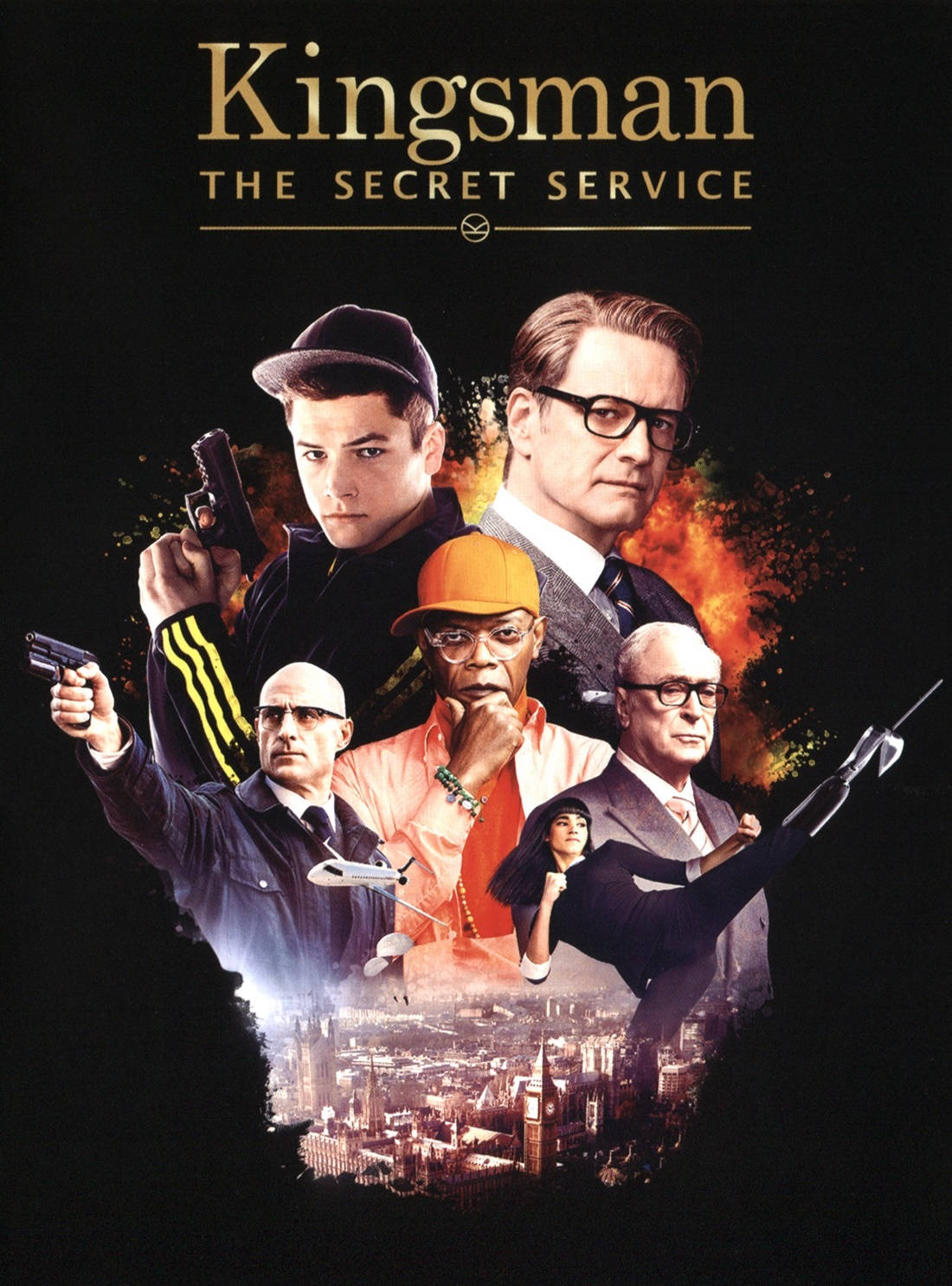 Kingsman: The Secret Service Movie Black Poster Background