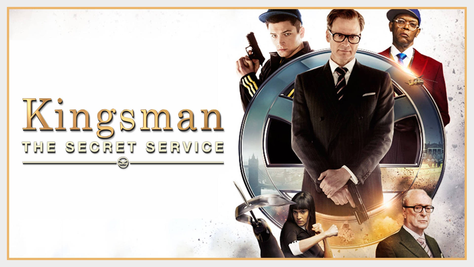 Kingsman The Secret Service Poster Characters Background