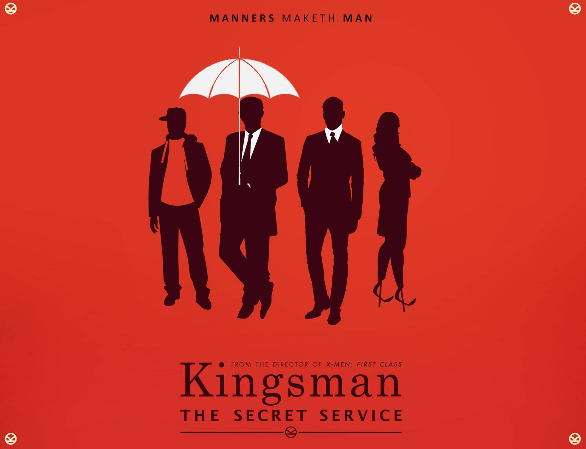 Kingsman The Secret Service Red Poster Background