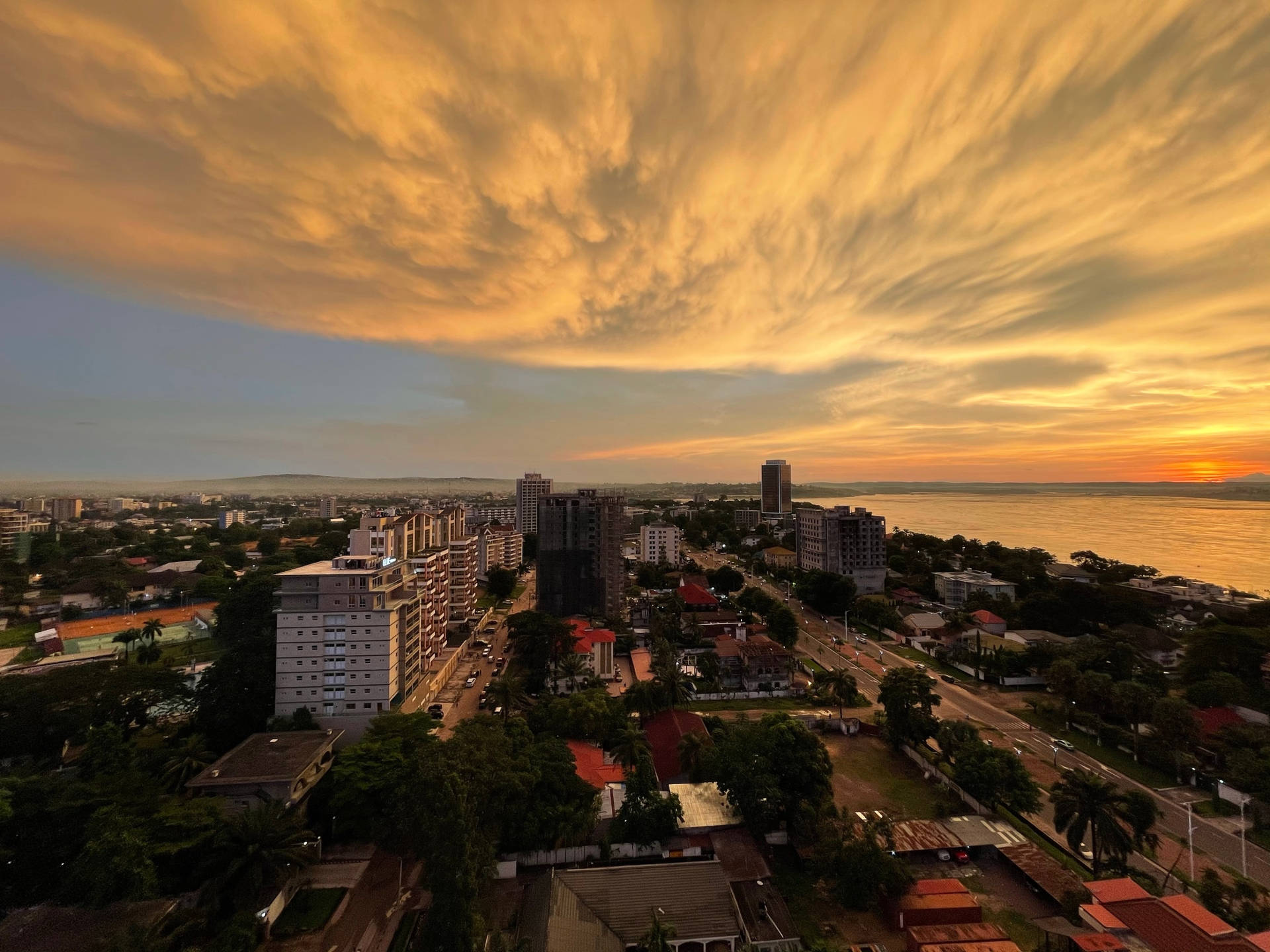 Kinshasa Sunset View Background