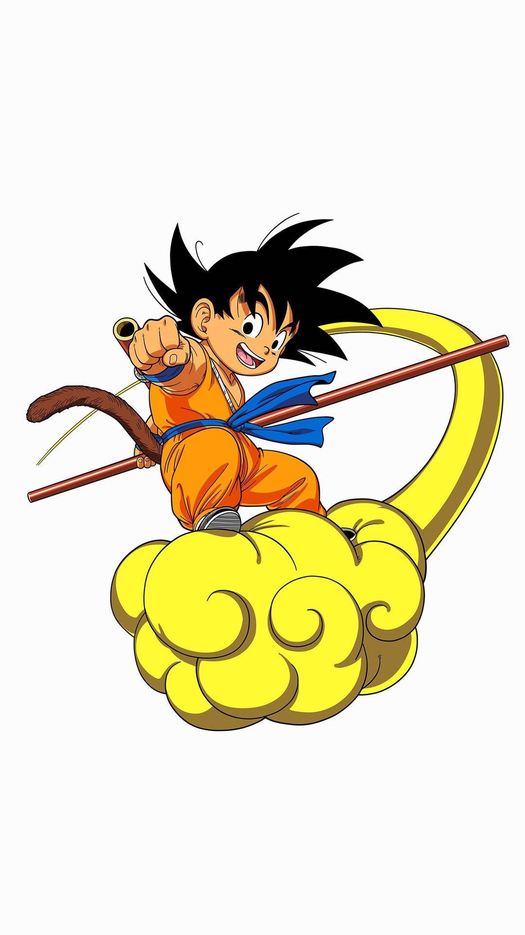 Kintoun Cloud With Young Goku Iphone Background