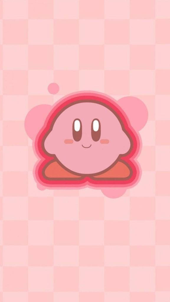 Kirby With A Cute Smile Background