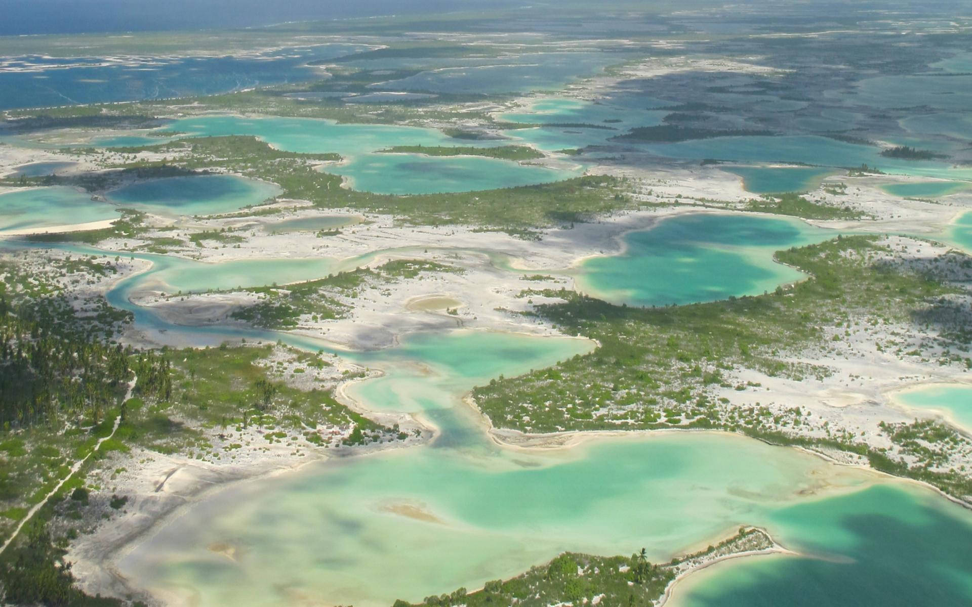 Kiribati Deep Blue Lagoons Background