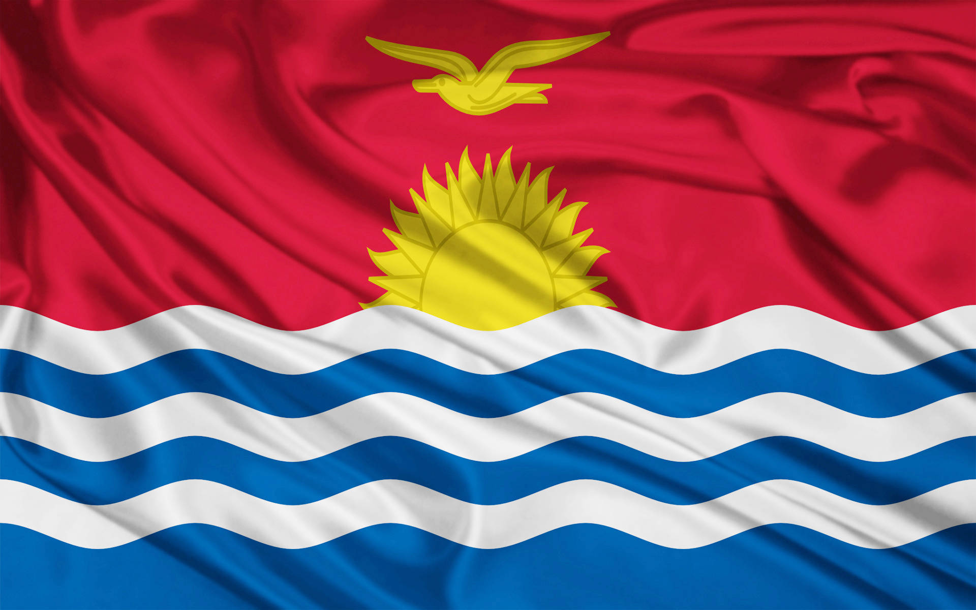 Kiribati Silk Flag Background