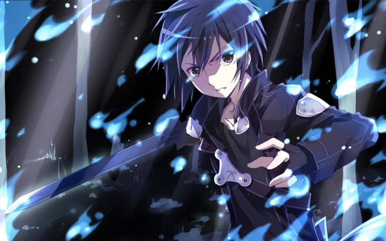 Kirito, A Courageous Anime Boy From Sword Art Online Background