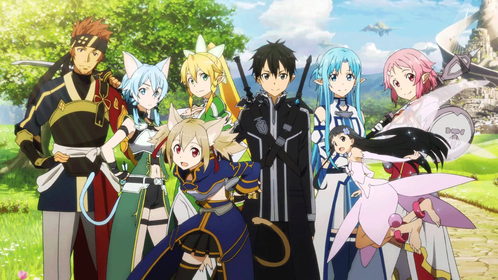 Kirito With His Best Friends Background