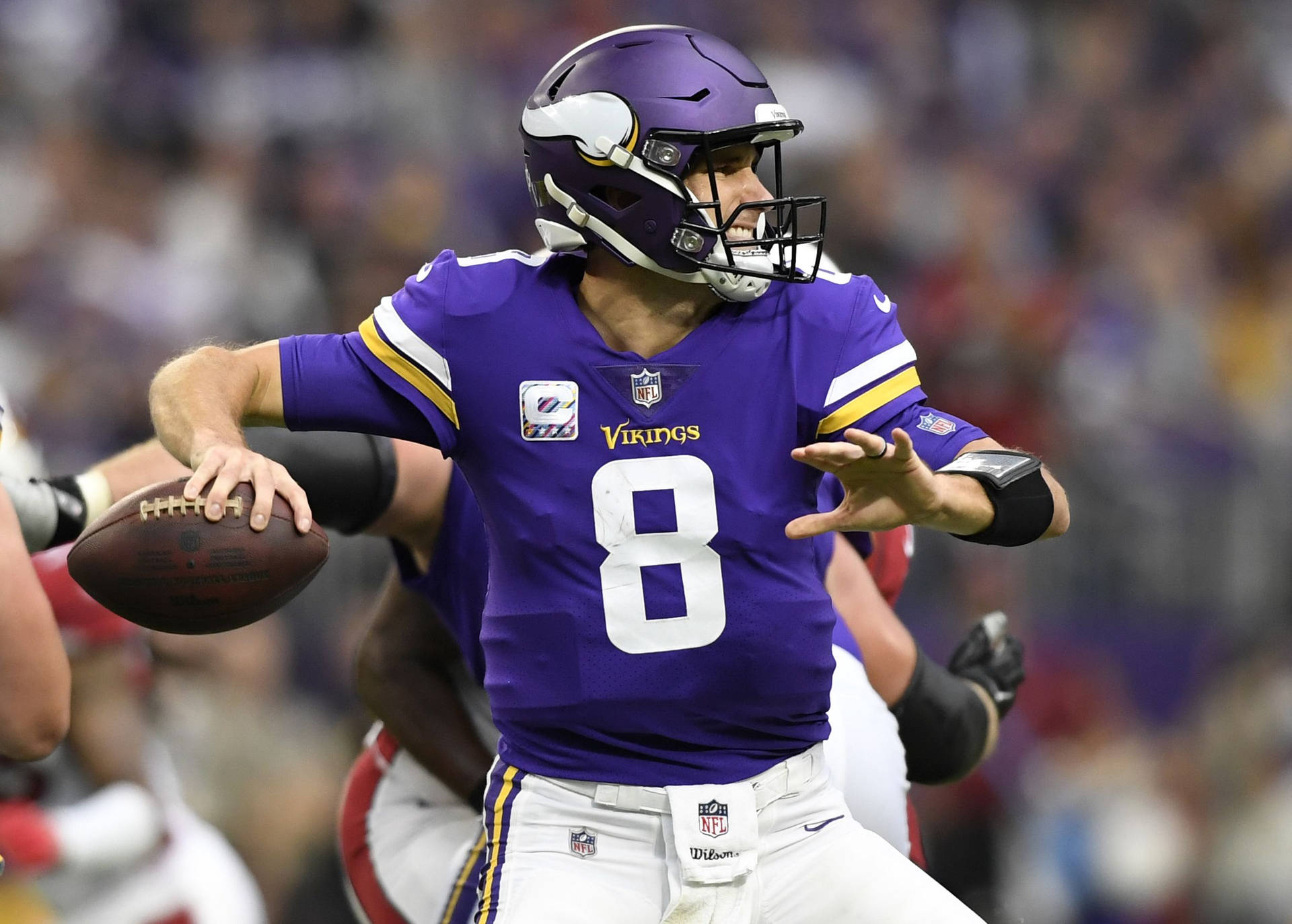 Kirk Cousins In Action: Mid-toss Moment